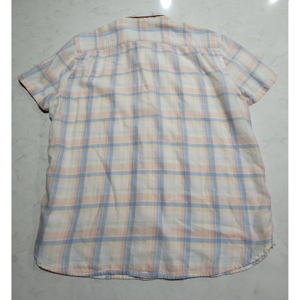 Lucky Brand California Fit Western Wear Country Plaid White Pink XL Shirt NWOT - Picture 3 of 7